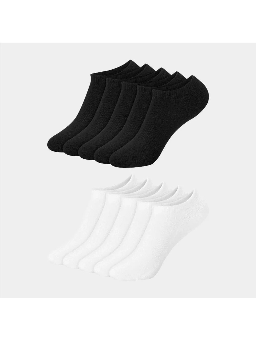Hanes Boys No Show Socks Pack - Black and White